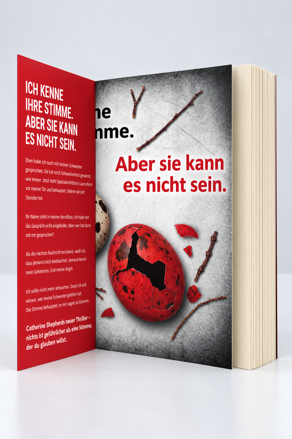 Kuckucksschrei – virtuelle Paperback-Ansicht: vordere Klappe